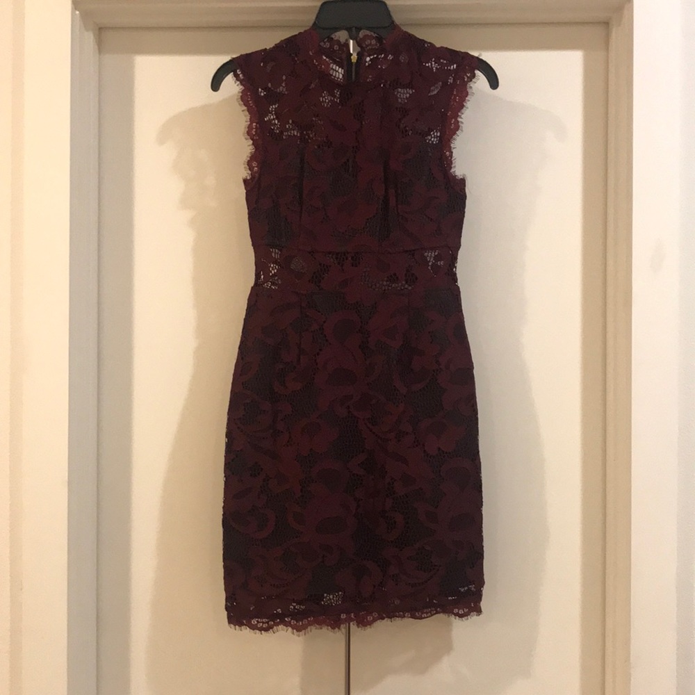 Burgundy, Lace Dress